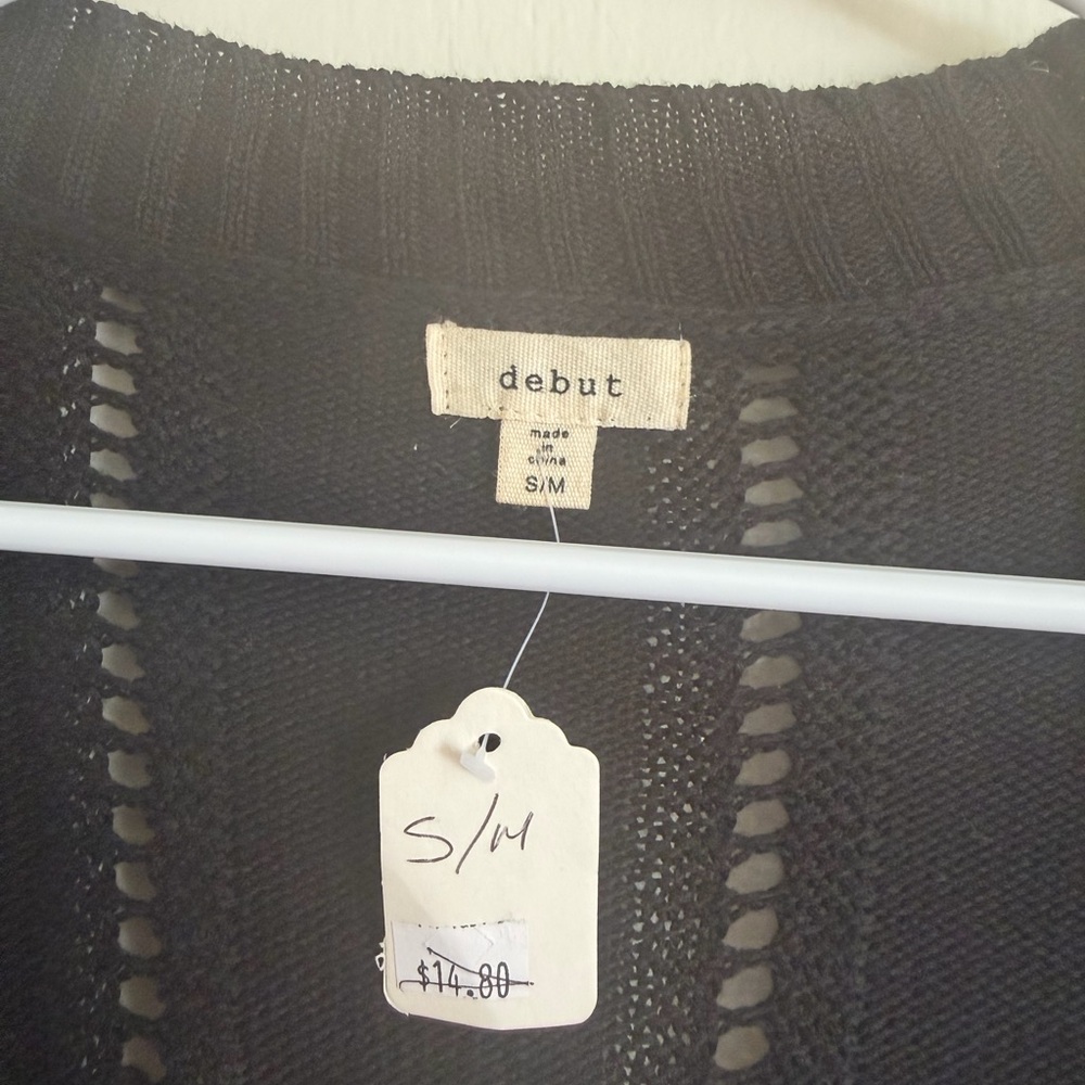 Debut Charcoal Knit Top